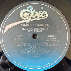 Charlie Daniels : Te John, Grease, & Wolfman (LP, Album, RE, Pit)