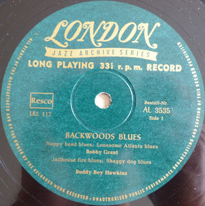 Various : Backwoods Blues (10", Comp, Mono)