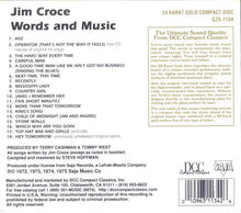 Charger l&#39;image dans la galerie, Jim Croce : Words And Music (CD, Comp, RM, 24k)
