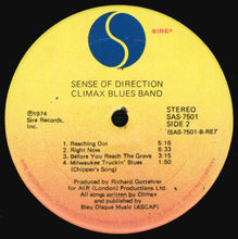 Laden Sie das Bild in den Galerie-Viewer, Climax Blues Band : Sense Of Direction (LP, Album, SON)
