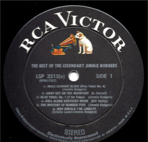 Jimmie Rodgers : The Best Of The Legendary Jimmie Rodgers (LP, Comp)