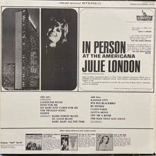 Laden Sie das Bild in den Galerie-Viewer, Julie London : In Person At The Americana (LP, Ind)
