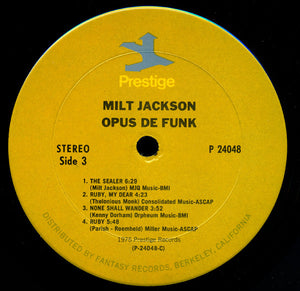 Milt Jackson : Opus De Funk (2xLP, Comp, Gat)