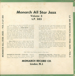 André Previn : Monarch All Star Jazz Volume 3 (10", Red)