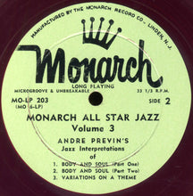 Laden Sie das Bild in den Galerie-Viewer, André Previn : Monarch All Star Jazz Volume 3 (10&quot;, Red)
