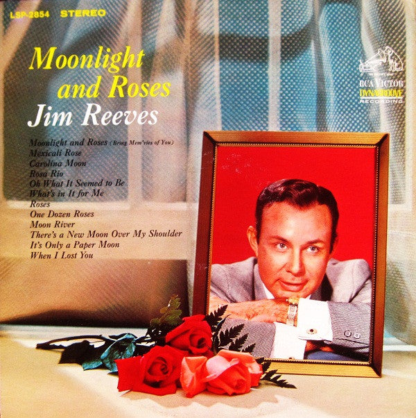 Jim Reeves : Moonlight And Roses (LP, Album, Dyn)