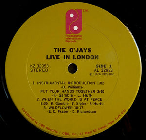 The O'Jays : Live In London (LP, Album, Pit)