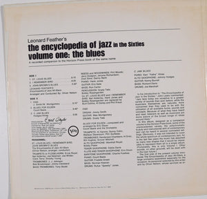 Various : Leonard Feather Encyclopedia Of Jazz In The '60's Volume One The Blues (LP, Album, Comp, Mono, Promo)