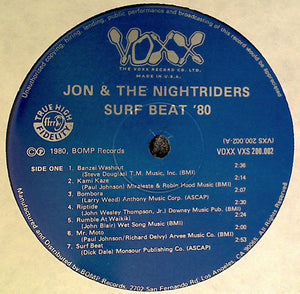Jon & The Nightriders : Surf Beat '80 (LP, Album)