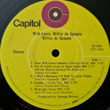 Load image into Gallery viewer, Billie Jo Spears : With Love (LP, Album)
