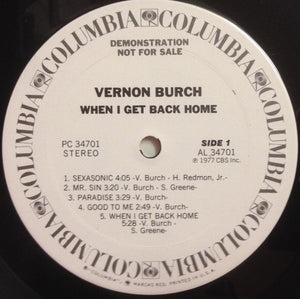 Vernon Burch : When I Get Back Home (LP, Album, Promo)