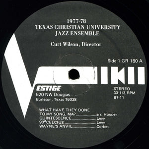 The Texas Christian University Jazz Ensemble : Look What They've Done To My Song Ma! (LP, Album)
