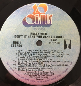 Rusty Wier : Don't It Make You Wanna Dance? (LP, Album, RE, Ter)