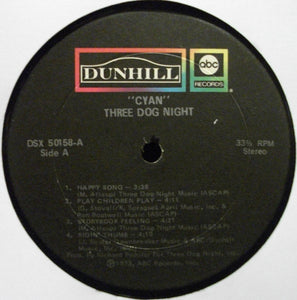 Three Dog Night : Cyan (LP, Album, M/Print, Mis)