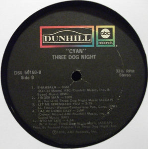 Three Dog Night : Cyan (LP, Album, M/Print, Mis)