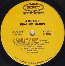 Load image into Gallery viewer, Argent : Ring of Hands (LP, Album)
