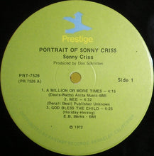 Load image into Gallery viewer, Sonny Criss : Portrait Of Sonny Criss (LP, Album, RE)
