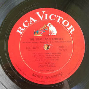 Chet Atkins / Boston Pops* / Arthur Fiedler : The "Pops" Goes Country (LP, Album, Ind)