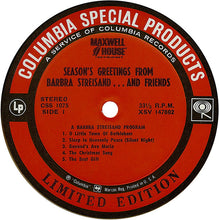 Load image into Gallery viewer, Various : Season&#39;s Greetings From Barbra Streisand...And Friends (LP, Comp, Ltd, Pit)
