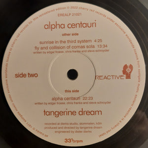 Tangerine Dream : Alpha Centauri (LP, Album, Ltd, RE, RM, 180 + 12", EP, Ltd, 180)