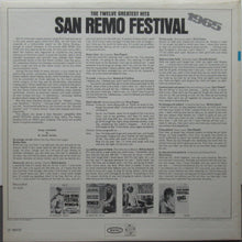 Laden Sie das Bild in den Galerie-Viewer, Various : San Remo Festival 1965: The Twelve Greatest Hits (LP, Comp, Mono)
