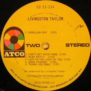 Livingston Taylor : Livingston Taylor (LP, Album, LY)