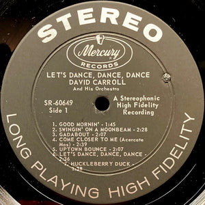 David Carroll And His Orchestra* : Let's Dance, Dance, Dance (LP, Album)