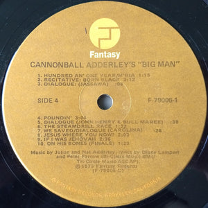 Cannonball Adderley : Big Man: The Legend Of John Henry (2xLP, Album, Gat)