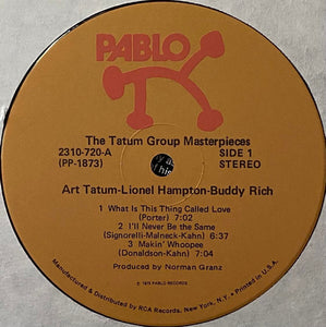 Art Tatum, Lionel Hampton & Buddy Rich : The Tatum Group Masterpieces (LP, Album, RE, Ind)