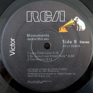 Jackie Mclean : Monuments (LP, Album)