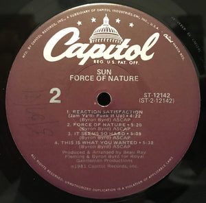 Sun (7) : Force Of Nature (LP, Album)