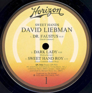 David Liebman : Sweet Hands (LP, Album)