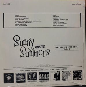 Sunny & The Sunliners : Mr. Brown Eyed Soul Vol. 2 (LP, Album, Comp, Ltd, Red)