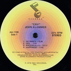 John Klemmer : Cry (LP, Album, Kee)