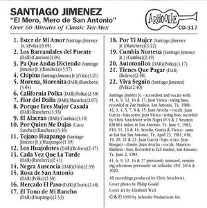 Santiago Jimenez, Jr. : El Mero, Mero de San Antonio (CD, Album, RE)