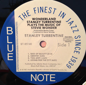 Stanley Turrentine : Wonderland (Stanley Turrentine Plays The Music Of Stevie Wonder) (LP, Album)