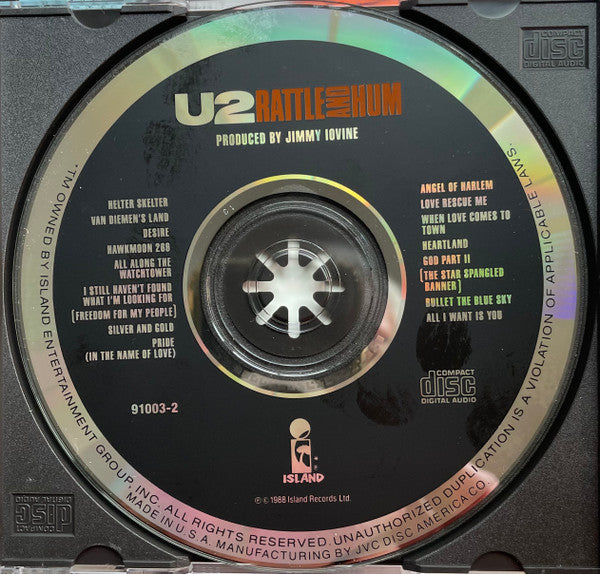 Buy U2 : Rattle And Hum (CD, Album) Online for a great price – Record ...