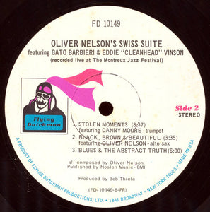 Oliver Nelson : Swiss Suite (LP, Album, Gat)