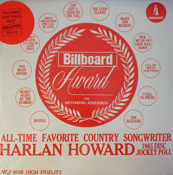 Harlan Howard : Billboard Award Album (LP)