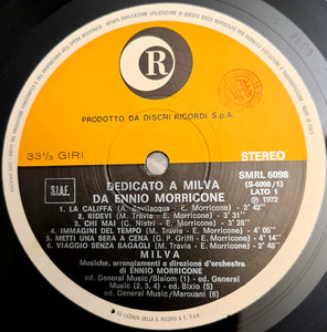 Milva - Ennio Morricone : Dedicato A Milva Da Ennio Morricone (LP, Album)