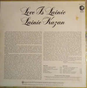 Lainie Kazan : Love Is Lainie (LP, Album)