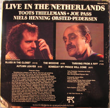 Charger l&#39;image dans la galerie, Toots Thielemans + Joe Pass + Niels-Henning Ørsted Pedersen : Live In The Netherlands (LP, Album)
