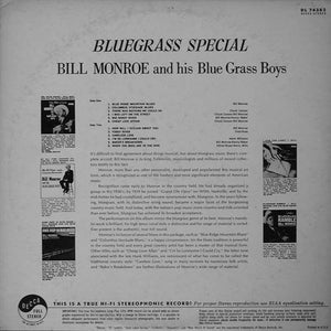 Bill Monroe And His Blue Grass Boys* : Bluegrass Special (LP, Album)