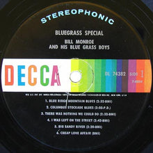 Laden Sie das Bild in den Galerie-Viewer, Bill Monroe And His Blue Grass Boys* : Bluegrass Special (LP, Album)
