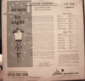 Julie London : London By Night (LP, Album, Mono, Ind)