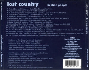 Lost Country : Broken People (CD, Album, Ltd)
