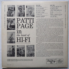 Laden Sie das Bild in den Galerie-Viewer, Patti Page : In The Land Of Hi-Fi (LP, Album, Mono)

