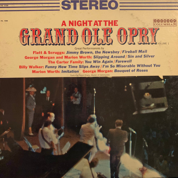 Various : A Night At The Grand Old Opry Volume 1 (LP, Album, Comp, RE, Bro)