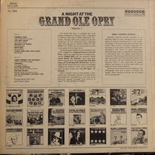 Laden Sie das Bild in den Galerie-Viewer, Various : A Night At The Grand Old Opry Volume 1 (LP, Album, Comp, RE, Bro)
