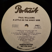 Laden Sie das Bild in den Galerie-Viewer, Paul Williams (2) : A Little On The Windy Side (LP, Album, Promo)
